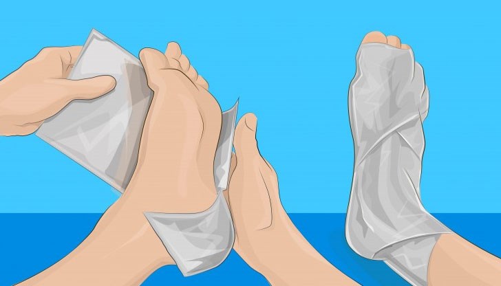 Само обвийте краката си в продължение на поне два часа Само обвийте краката си в продължение на поне два часа