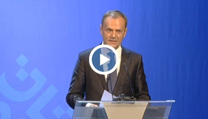 Председателят на Европейския съвет изнесе речта си на български