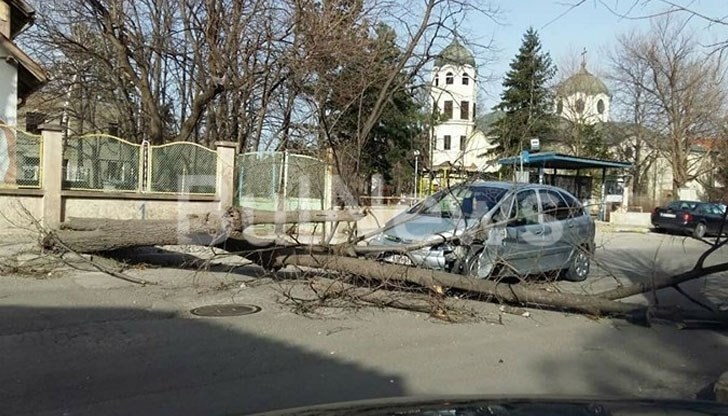 Бурният вятър обръща камиони, сваля изолации на блокове, падат дървета и павилиони