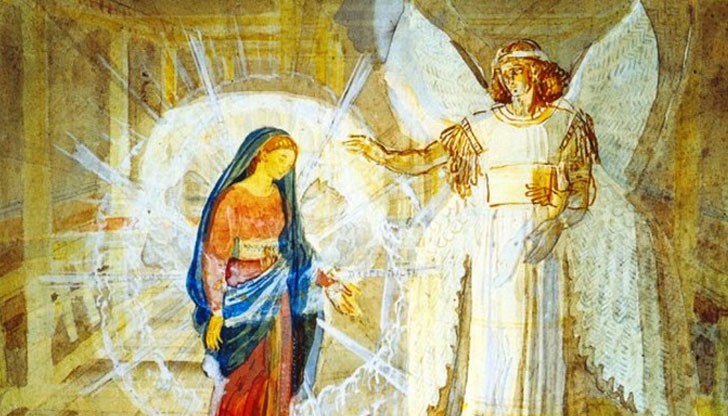 Предание разказва как небето се отворило и при Дева Мария слязъл Божият ангел вестител Гавраил и и съобщил, че ще роди Божи син