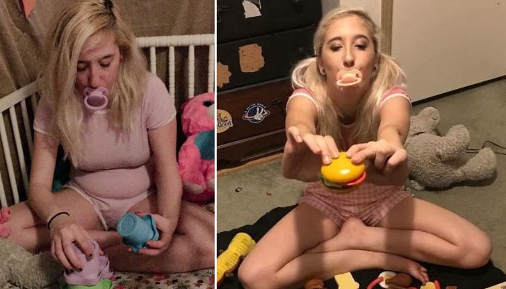 Тя си има и „детегледачка”, която й сменя памперсите