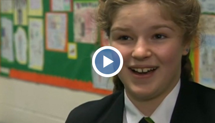 Първоначално момичето помислило, че някой се шегува с него