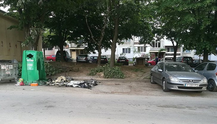 Заради горящ контейнер е можело да пламнат и автомобилите в близост до него