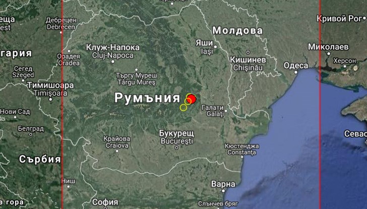 Трусът е регистриран в 00:40 часа Трусът е регистриран в 00:40 часа