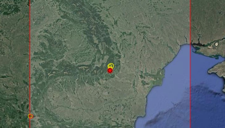 Трусът е усетен в 13:56 часа Трусът е усетен в 13:56 часа