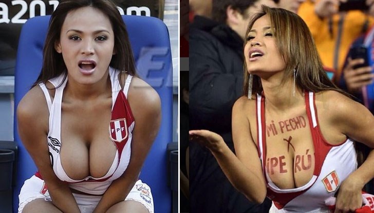 Нису Каути празнува всеки гол на своите, като сваля горнището на роклята и показва гърдите си