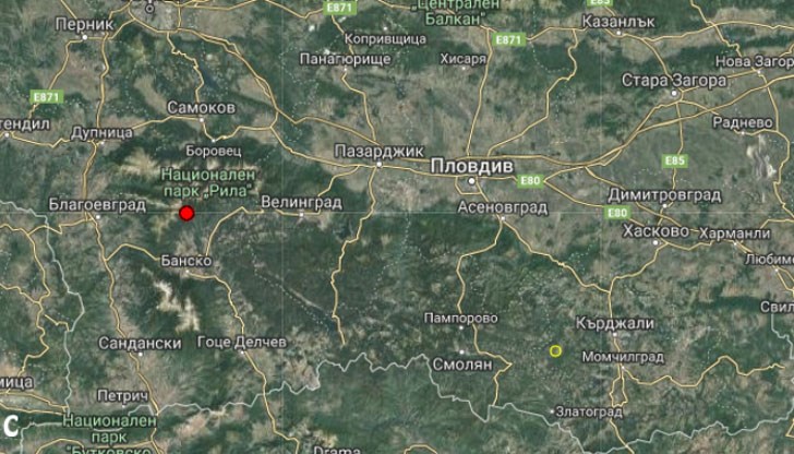 Трусът е регистриран в 23:46 часа в четвъртък Трусът е регистриран в 23:46 часа в четвъртък