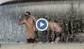 Турист се къпе гол в емблематичен фонтан в Рим