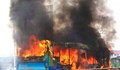Автобус гори на пътя Варна - Бургас