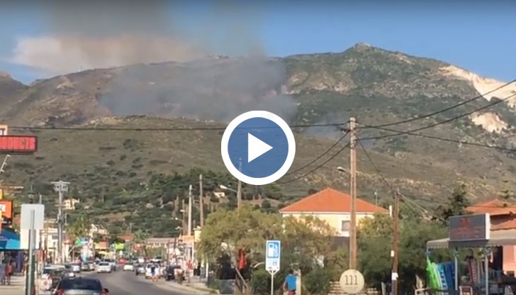 Избухналият снощи пожар се разгаря от силните ветрове на острова