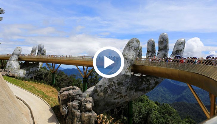 Идеята за "златния мост" е била да прилича на нишка, издърпана от земята от ръцете на Бога