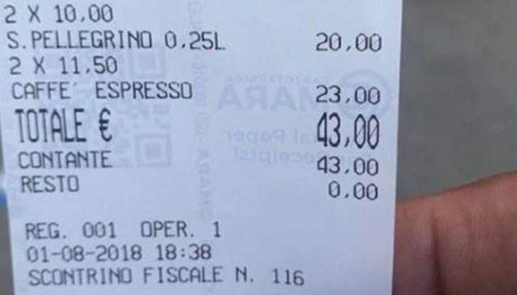 Турист плати много солена сметка във Венеция
