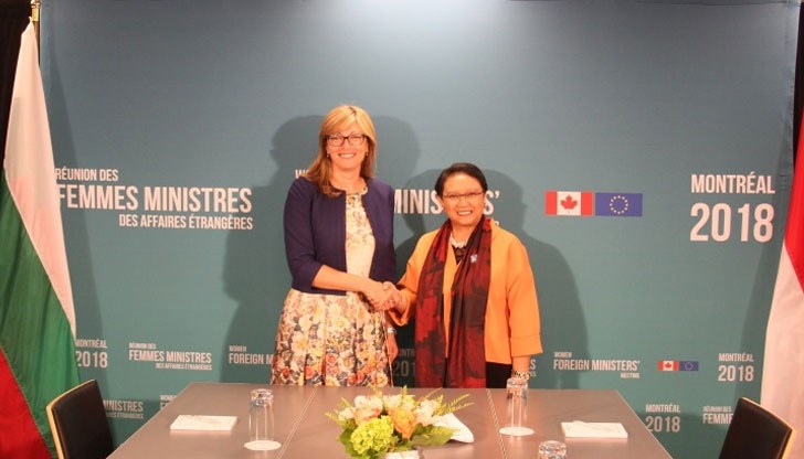 За това се споразумяха в Монреал външните министри на България и Индонезия - Екатерина Захариева и Рътно Марсуди