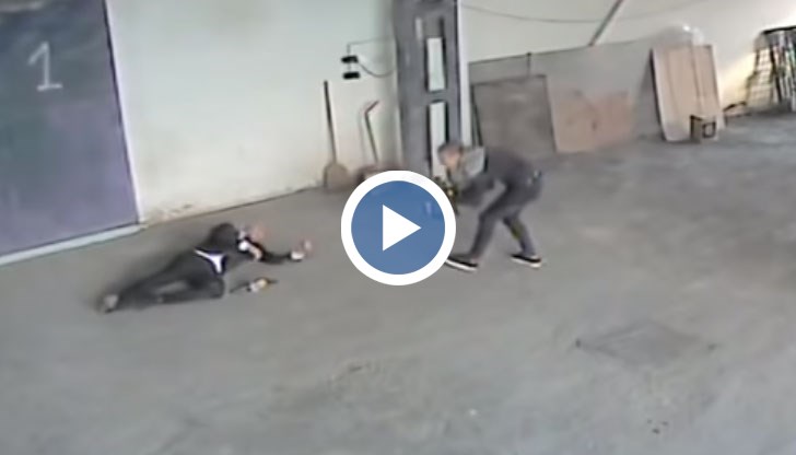 Вижте записи от охранителни камери в склада, където се е разиграл инцидента