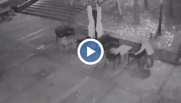 Охранителна камера е заснела наглия крадец