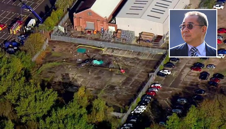 Хеликоптер се разби до стадиона "Кинг Пауър", 5-ма души за загубили живота си