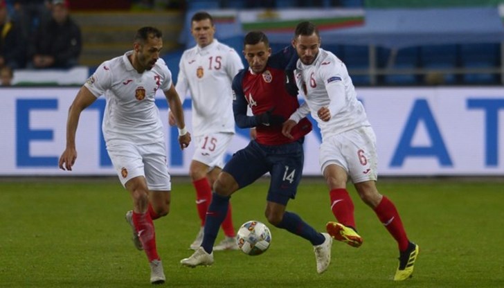 Българският национален отбор по футбол загуби с 0:1 битката с Норвегия за първото място в група С на трета дивизия в Лигата на нациите