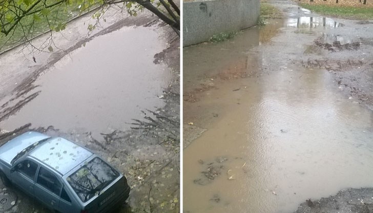 Паркинга пред блок "Рупел" в Русе