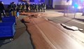 Един тон шоколад изтече върху улица в Германия