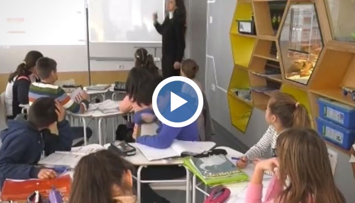 В сградата има люлки в коридорите, цветни мебели и дори терариум