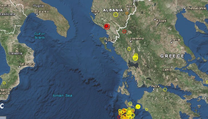 Трусът е усетен в 21:30 часа Трусът е усетен в 21:30 часа
