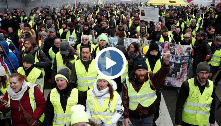 Мащабна демонстрация в Париж, наречена „жълтатa нощ”, е обявена за днес