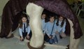 Ученици построиха колиба от макети на мамутски кости в екомузея в Русе