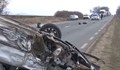 Автомобил се преобърна на пътя Русе - Силистра