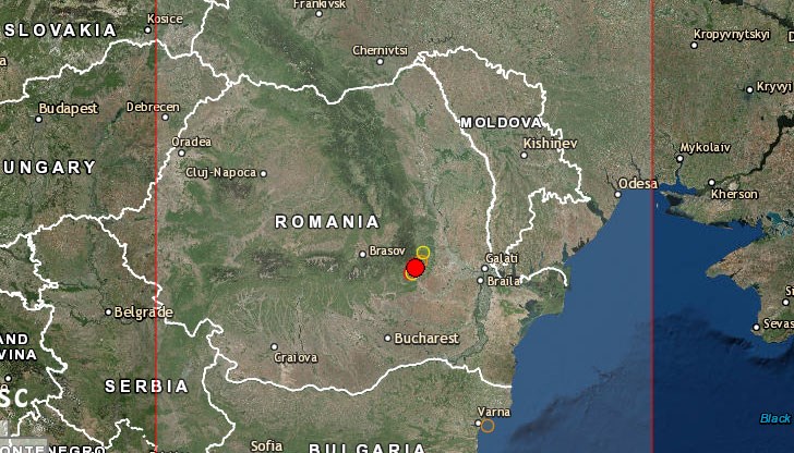 Трусът е усетен в 04:47 часа Трусът е усетен в 04:47 часа