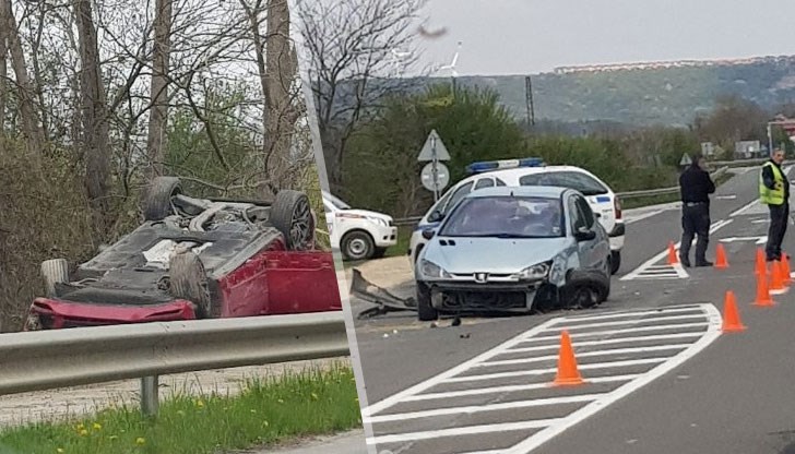 Участници в пътния инцидент два автомобила  "Ситроен" и "Пежо"