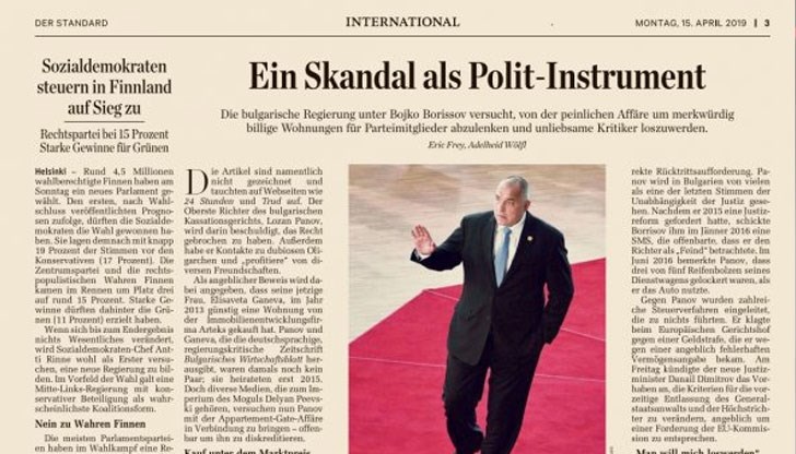 Авторитетният австрийски всекидневник "Дер Щандард" публикува днес материала "Скандалът като политически инструмент"