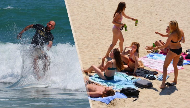 Докато някои предпочетоха да се радват на морето като плуват или сърфират, други решиха да използват хубавото време за разходка по плажа
