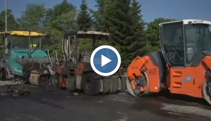 Изгорели са два валяка на "Джи Пи груп"