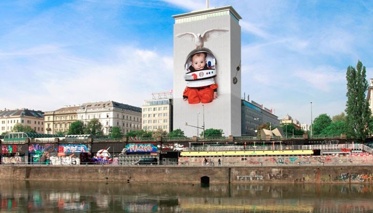 На фасадата на Рингтурм ще бъде монтирана арт инсталация - "Мечти за бъдещето"