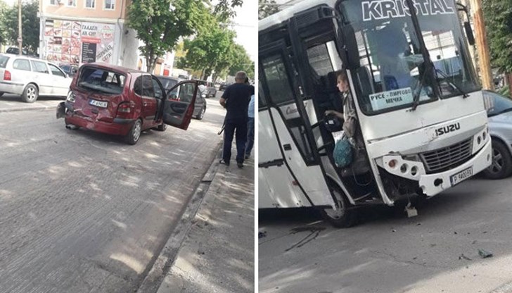 Ударили са се два леки автомобила и автобус