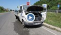 Товарен автомобил се запали на булевард "България"