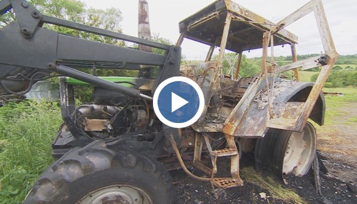 Пожарът поглъща напълно оборудвана работилница, от около 150 квадрата, както и осем работещи земеделски машини