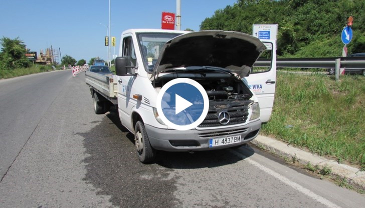 Платформата на камиона не е изгоряла