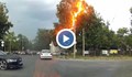Мълния удари прелез в Пловдив