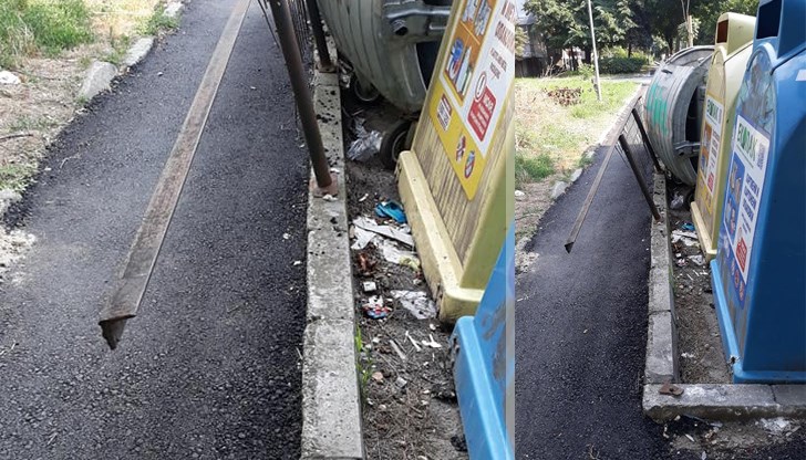 Повече от възмутително е, че това се случва след ремонт на тротоара