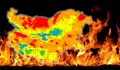 Екстремален индекс за опасност от пожари в 21 области на страната