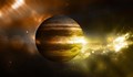 Юпитер се е сблъскал челно с планетарен зародиш преди милиарди години
