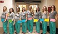 9 медицински сестри, родили по едно и също време, показаха бебетата си