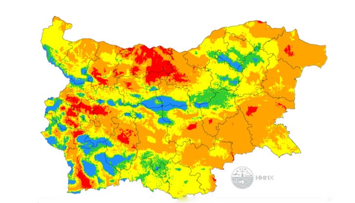 Много голям индекс за пожароопасност има в други участъци от същите региони Много голям индекс за пожароопасност има в други участъци от същите региони