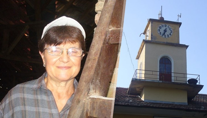 Д-р Мая Бориславова не се плаши от височината, нито от паяжините и мръсотията, която най-често съпътства часовниците в кулите