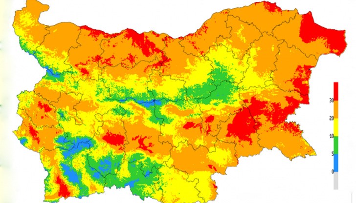 Този индекс означава, че са възможни много силни пожари