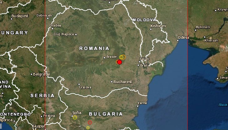 Трусът е усетен в 17:46 часа