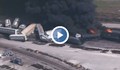 Товарен влак избухна в пламъци в САЩ