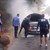 Пожарникари гасиха автомобил край Варна на връщане от състезание