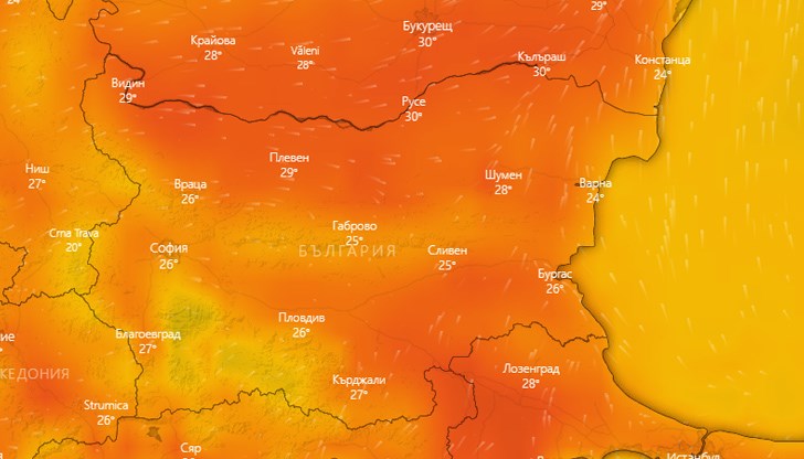 Температурите ще достигнат до 30 градуса в последните дни на септември